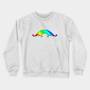 Fancy Rainbow Mustache Crewneck Sweatshirt